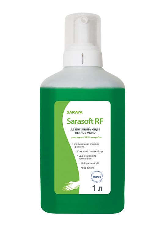 Sarasoft RF Дезинфицирующее пенное мыло - 1 литр